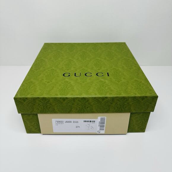 Gucci Cutout Interlocking G 37.5/ US 7.5 Platform Sandal Dark Brown Leather NIB - Picture 6 of 15